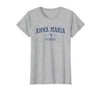 Athletic Vibes from Anna Maria, FL T-Shirt, Women, Heather Grey, X-Small