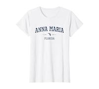 Athletic Vibes from Anna Maria, FL T-Shirt, Women, White, Medium