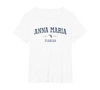 Athletic Vibes from Anna Maria, FL T-Shirt, Women's Plus, White, 1X