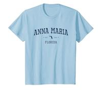 Athletic Vibes from Anna Maria, FL T-Shirt, Youth, Baby Blue, Large