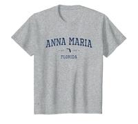Athletic Vibes from Anna Maria, FL T-Shirt, Youth, Heather Grey, Small