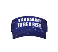 Athletic Visor It's A Bad Day to Be A Beer Sports Visor Hats Retro Empty Sun Top Hat No Slip Band Ball Caps for Sport Summer Cycling