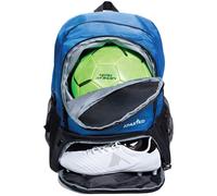 Athletico Youth Football Bag - Backpack & Bags for Basketball, Volleyball & Football | For Kids, Youth, Boys, Girls | Includes Separate Cleat and Ball Compartments (Blue)