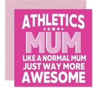 Athletics Birthday Card for Mum - Awesome Mum Sports - Happy Birthday Card for Women, 145mm Female Greeting Cards