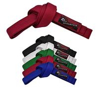 Athletics Gear AG Martial Arts Karate Belt, 100% Cotton with Multiple Stitching Belts for BJJ, Judo, Taekwondo and Karate (Red, 240cm)