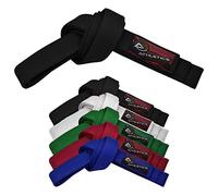 Athletics Gear AG Martial Arts Karate Belt, 100% Cotton with Multiple Stitching Belts for BJJ, Judo, Taekwondo and Karate (Black, 260cm)