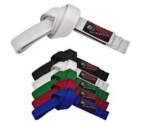Athletics Gear AG Martial Arts Karate Belt, 100% Cotton with Multiple Stitching Belts for BJJ, Judo, Taekwondo and Karate (White, 280cm)