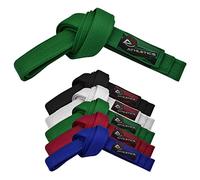 Athletics Gear AG Martial Arts Karate Belt, 100% Cotton with Multiple Stitching Belts for BJJ, Judo, Taekwondo and Karate (Green, 300cm)