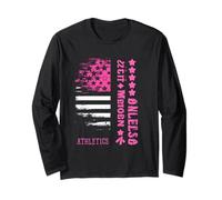 Athletics Grunge American Flag Long Sleeve T-Shirt