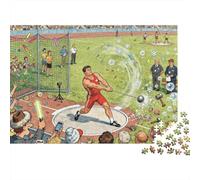 Athletics Hammer Throw Wooden Jigsaw Puzzle Waterproof 1000 Piece Puzzles for Adults Challenging And Brainteasing Games