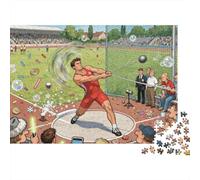 Athletics Hammer Throw Wooden Jigsaw Puzzle Waterproof 1000 Piece Puzzles for Adults Impossible Educational Games