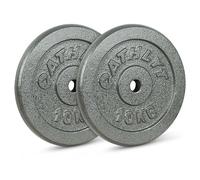 Athlyt 1 Inch Cast Weight Plates - 2 x 10kg. Grey