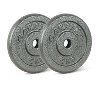 Athlyt 1 Inch Cast Weight Plates - 2 x 5kg, Grey