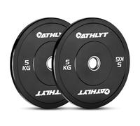 Athlyt Black Bumper Plates, 5kg x 2
