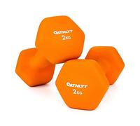 Athlyt Neoprene Dip Dumbbell Set, 2 x 2kg, Orange