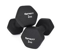 Athlyt Neoprene Dip Dumbbell Set, 2 x 3kg, Black