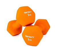 Athlyt Neoprene Dip Dumbbell Set, 2 x 5kg, Orange