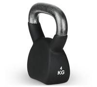 Athlyt Neoprene Kettlebell Weights in Black Unisex - Cast Iron Kettlebells & Weight Workout Equipment - Indoor Weight Training & Gym Home Fitness - Various Weights in 4 kg, 8 kg, 12 kg, 16 kg Kettlebell