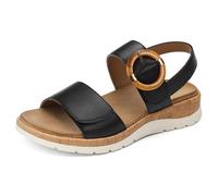 ATHMILE Women's Sandals Orthopedic Arch Support Platform Sandals for Women Adjustable Straps for Narrow & Wide Feet Comfort Walking Shoes for Travel Work Vacation & Everyday Casual Wear Black, Black