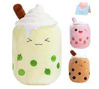 Athoinsu Green Matcha Milky Tea Plush Pillow 20'' 50CM Giant Kawaii Stuffed Bubble Animal Toy Birthday Christmas Holiday Valentines Gifts for Kids,Girls,Boys