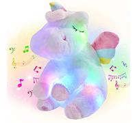 Athoinsu Light up Unicorn Stuffed Animal LED Soft Plush Toy with Colorful Night Lights Birthday Christmas Holiday Gifts for Toddlers Girls, 30 CM (Musical & LED)