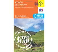 Atholl, Glen Tilt, Beinn Dearg & Carn nan Gabhar: (OS Explorer Map Active OL 51 May 2015 ed)