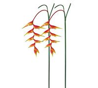 AtHomeYuyue 35" Artificial Heliconia 2pcs Faux Bird of Paradise Fake Tropical Flowers for Vase Bouquets Home Office Wedding Decor(Orange)