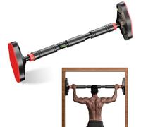 ATHSPO Pull Up Bar for Doorway, Adjustable Door Frame Pull Up and Chin Up Bar, Total Upper Body Workout Bar for Home Gym Workouts (BLACK, installation distance27''-37'')
