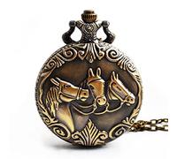 AthuAh Vintage Watch, Large Vintage Quartz Pocket Watch Casual Wall Watch for Men and Women with Chain Christmas Graduation Birthday Gifts Fathers Day