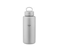 ATiAP 700ml Pure Titanium Water Bottle with Storage Bag, Ultralight Single Wall Backpacking Kettle, Compact Metal Camping Flask for Bushcraft, Trekking Survival
