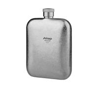 ATiAP Titanium Hip Flask, Ultralight Pocket Flask for Liquor & Whiskey with Classic Sandblasted Matte Finish, Leakproof Screw Cap Slim Metal Drink Flask for Hiking, Bushcraft & Gifting (11.7cm x 8cm)