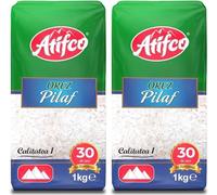 Atifco Long Grain White Rice, Fluffy and Flavorful, 5lb Bag, Grown in Romania (2 Pack, Orez Pilaf 1Kg)
