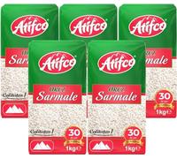 Atifco Long Grain White Rice, Fluffy and Flavorful, 5Lb Bag, Grown in Romania (5 Pack, Orez Sarmale 1Kg)