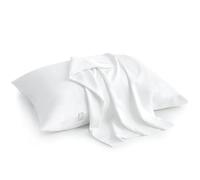 Atiksh Beddings Pack of 2 Toddler Travel Pillow Cases 100% Soft Egyptian Cotton, 600 Thread Count with Zipper Closure for Small Travel Pillowcase 12x16 inch, White Solid