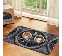 aTime Travel Pet Absorbent Leather Non-Slip Feeding Mat 40x60cm, Quick Drying, Waterproof, Washable Bowl Mat