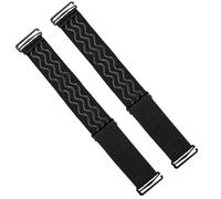 Atimiaza 2Pcs Adjustable Elastic Wig Band for Glueless Wig with Non-Slip Silicone Strips & Removable Buckles, Wig Bands for Keeping Wigs in Place Elastic Wig Strap to Secure Wig (Black)