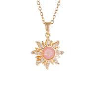 Atiptu Rapunz Sun Necklace for Women Gold Sun Necklaces Opal Pendant Neckalces Tangled Necklace for Costume Accessories Halloween Costume Jewelry, L, Metal, No Gemstone