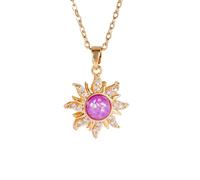 Atiptu Rapunz Sun Necklace for Women Gold Sun Necklaces Opal Pendant Neckalces Tangled Necklace for Costume Accessories Halloween Costume Jewelry, L, Metal, No Gemstone