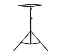 ATIVLB Adjustable Laptop Stand 0.69-1.9m Height Range, Floor Standing Computer Stand with 39x29cm Tray, Heavy Duty Steel Construction, Portable Tripod Desk for Laptop, Projector, Black, Foldable