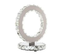 ATIVLB Bedside Lamp, Crystal Bedside Table Lamp, Bright Light Night Light European-Style LED Crystal Table Lamp for Living Room, Guest Room, Dresser Table Decoration, 12W