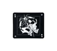 ATK Knight Zodiac Horse Gaming Mouse Pad, Original Illustration, Ultra-Narrow Recessed Edge, Durable Soft Non-Slip Poron Base, Optimized for Gaming Sensors, for Gamer Office Home, 360×300×4mm - Black