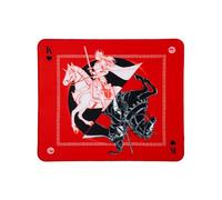 ATK Knight Zodiac Horse Gaming Mouse Pad, Original Illustration, Ultra-Narrow Recessed Edge, Durable Soft Non-Slip Poron Base, Optimized for Gaming Sensors, for Gamer, Office & Home, 490×420×4mm - Red