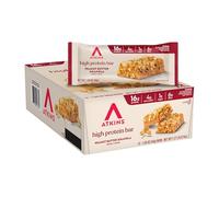 Atkins Peanut Butter Granola Protein Meal Bar, High Fiber, 16g Protein, 1g Sugar, 4g Net Carb, Meal Replacement, Keto Friendly, 12 Count