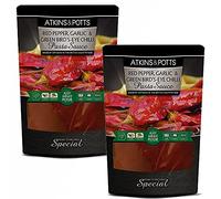Atkins & Potts Red Pepper, Garlic & Green-Birds-Eye Chilli Pasta Sauce 350g | Pack of 2