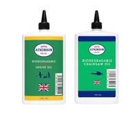 Atkinson Oil Co. Biodegradable Chainsaw Lubrication Kit | 2 Stroke Engine Oil 100 ml, Chainsaw Bar & Chain Oil 100 ml