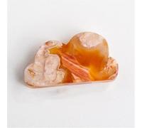 AtkitS 1PC Natural Red Cherry Agate Cloud Shape Stone Arts and Crafts Carving Mini Ornament