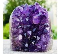AtkitS beautiful Natural Amethyst Cluster Quartz Original Crystal Spirit Energy Therapy Stone Home Decoration Purple Stone (Size : 150-200g)