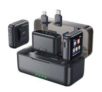ATKTTOP Wireless Lavalier Microphone 3 Pro Sounds: Noise Cancellation & Reverberation & Sound Card, 700ft, 48h, 48KHz 24Bit for iPhone/Andriod/DSLR Camera/PC, Lapel Record Sing Live Interview Vlogs