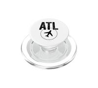 ATL AIRPORT CODE BAGGAGE TAG ATLANTA GEORGIA BLACK TEXT USA PopSockets PopGrip for MagSafe