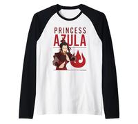 ATLA Princess Azula Portrait Anime Style Cartoon TV Show Raglan Baseball Tee